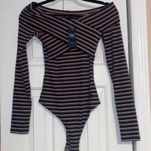 Abercrombie and Fitch striped bodysuit